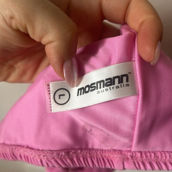 Mosmann Australia Havana Ribbed / Smocked Bikini, barbie pink , sz L - Picture 5 of 11